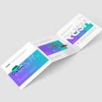 Square Z-Fold Brochure Mockup