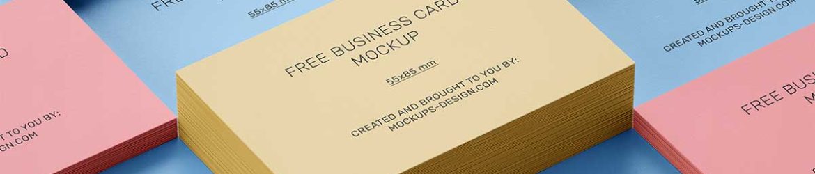 Stacked Business Cards Free PSD Mockup