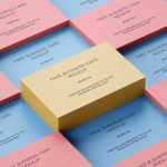 Stacked Business Cards Free PSD Mockup