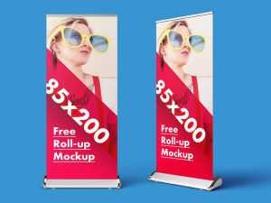 Stand Roll-up PSD Mockup
