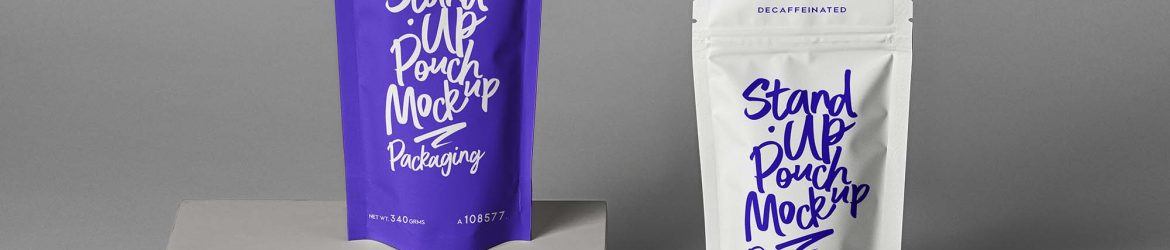 Stand-up Pouch Bag Packaging Mockup PSD
