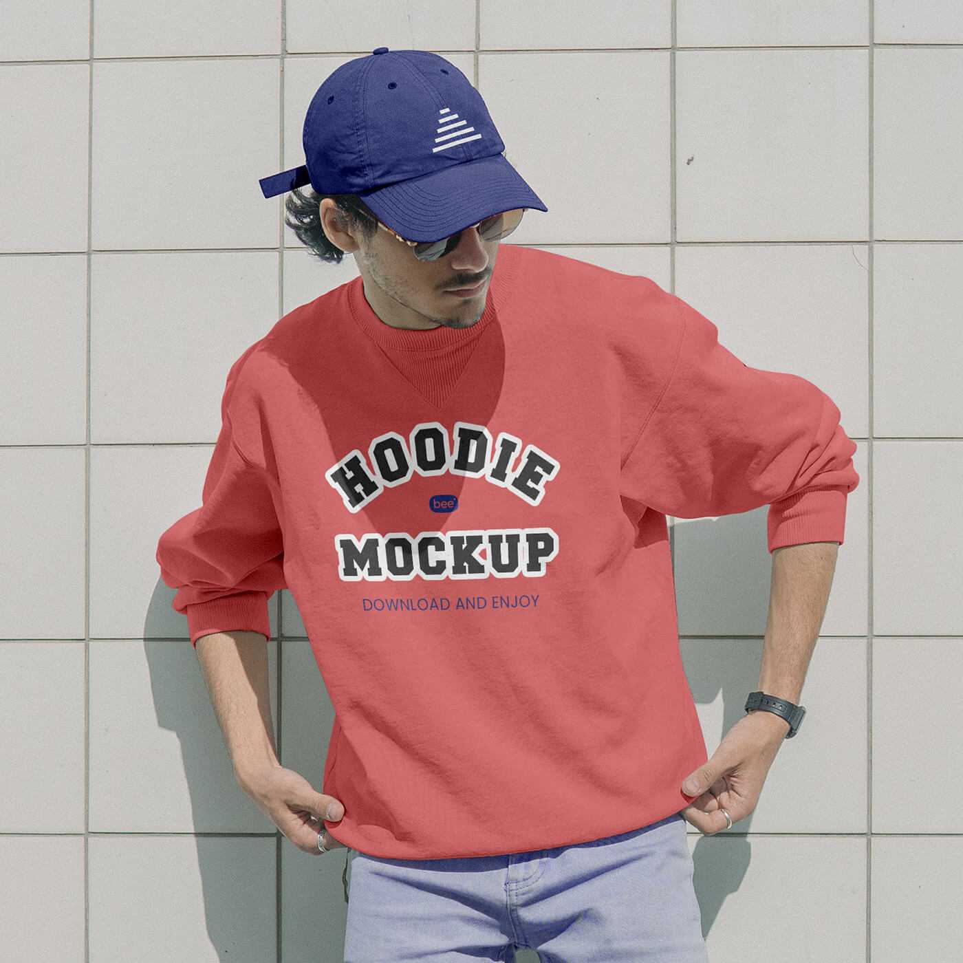 Standing Man on Hoodie Mockup PSD - Best Free Mockups | PsFiles