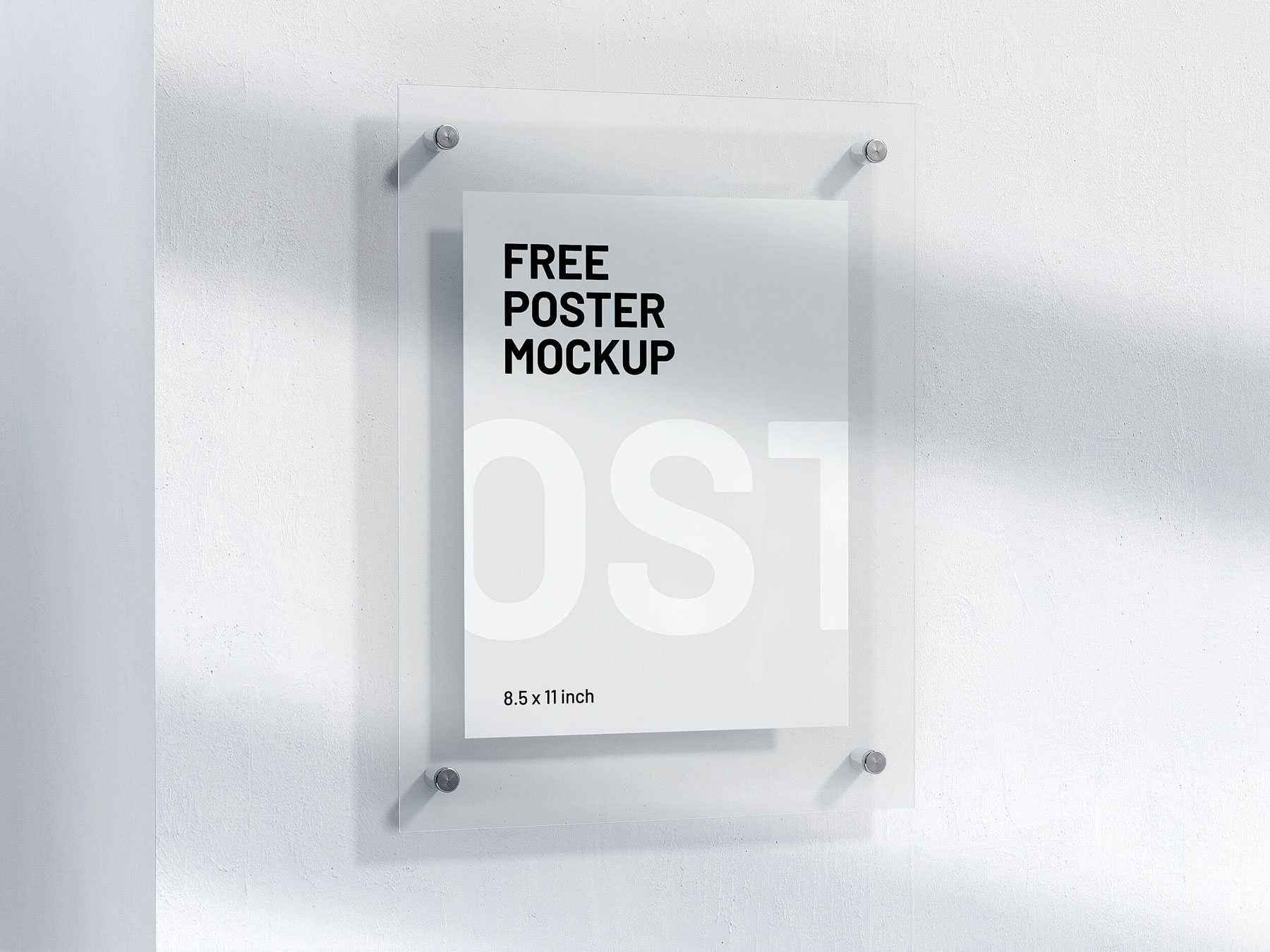 Stud Screw Embossed Acrylic Interior Sign Mockup PSD - Free mockup PSD | PsFiles