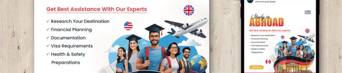 Study Abroad Instagram Post Design PSD – Free Download