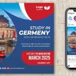 Study Abroad Social Media Post Design Free PSD Template