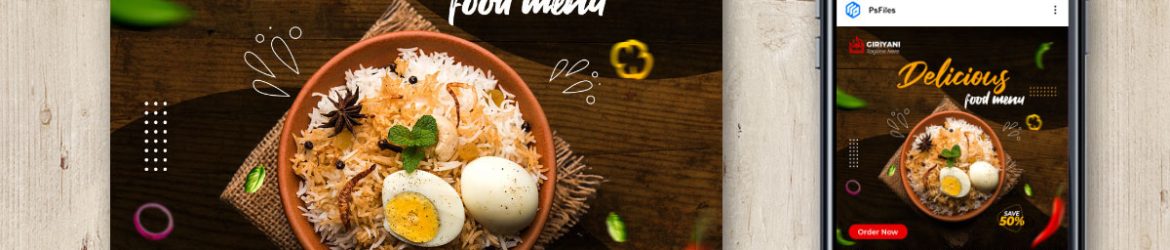 Super Tasty Food Menu Free Instagram Post Design Template PSD