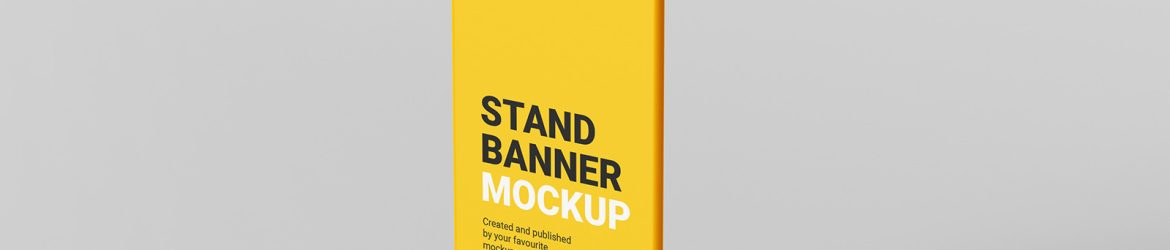 Tall Display Stand Mock-up PSD for Free