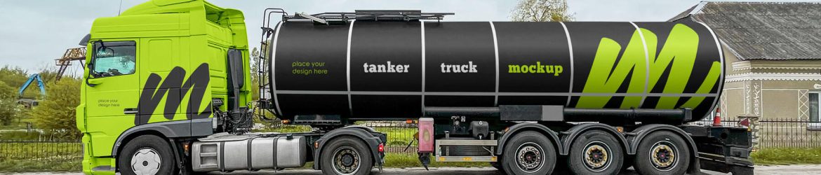 Tanker Truck Free Mockup PSD