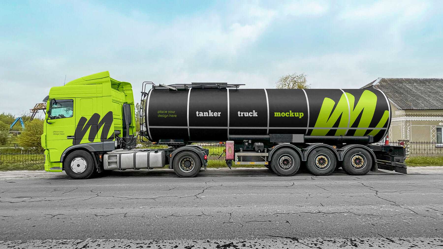 Tanker Truck Free Mockup PSD