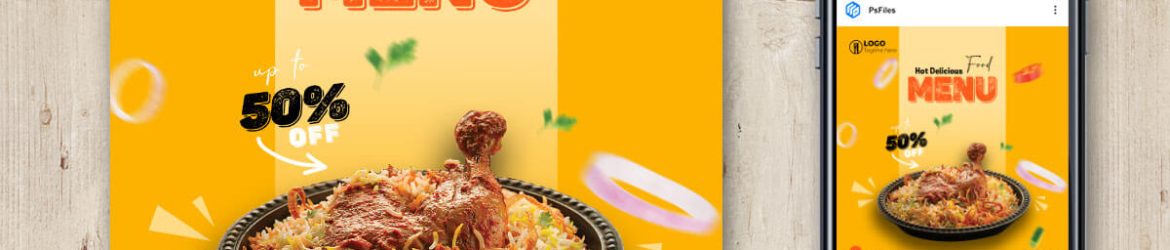Tasty Food Menu Free Instagram Post Design PSD Template