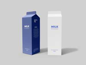Tetra Pack Milk Packaging Mockup PSD