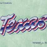 Texas Free Vintage Text Effect PSD file