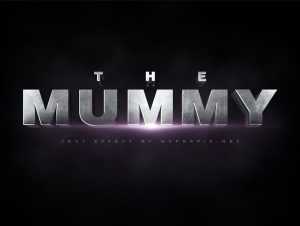The Mummy Movie Title Photoshop Template 3D Text Effects