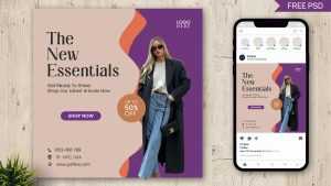 The New Essentials Fashion Style Instagram Post Template PSD