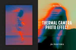 Thermal Camera Poster Effect Free PSD file - Best PsFiles