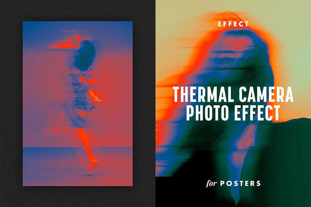 Thermal Camera Poster Effect Free PSD file - Best PsFiles