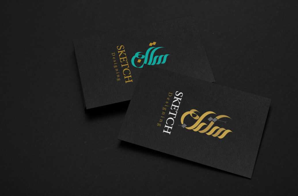 Thick Black Paper Business Card Mockup Free PSD