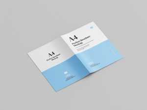 Thin A4 Free Brochure Mockup 8 PSD set