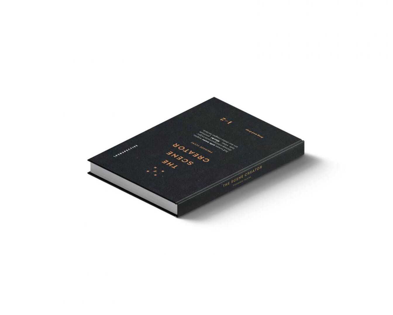 Top Side View of Closed Book Mockup PSD