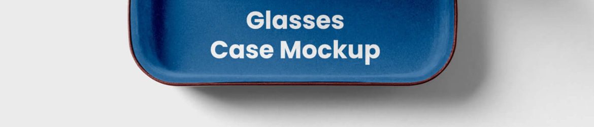 Top View of Open Glasses Case Mockup PSD