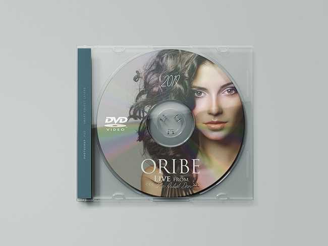 Transparent CD-DVD Cover & Disc Mockup