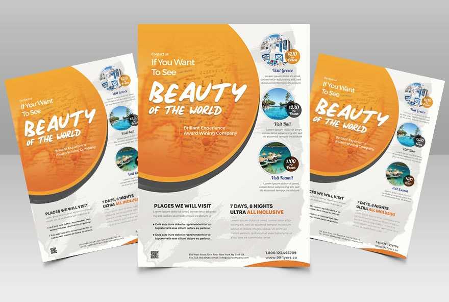Travel Tour PSD Flyer Template