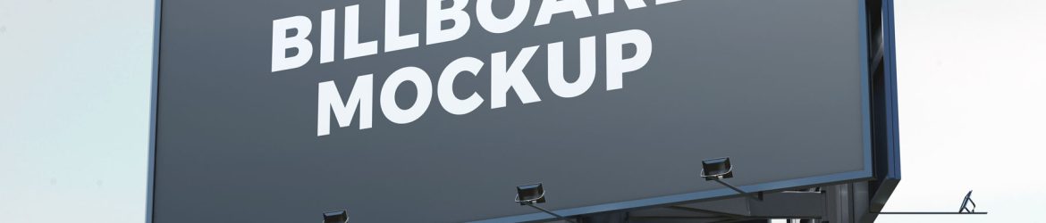 Triangular Advertising Billboard Mockup Free PSD Set