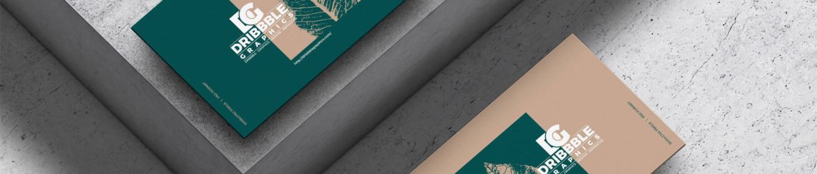 Two Floating Business Cards Mockup on Concrete Scene