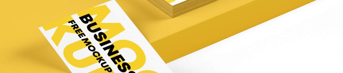 Two Free Business Card Mockups PSD set
