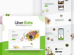 Uber Eats Website Redesign Concept Free PSD Template