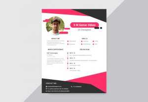 UI Designer Resume Free PSD Template