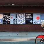 Ultra Wide Urban Paper Poster Mockup Free PSD