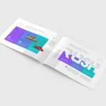 US Letter Landscape Magazine Mockup PSD