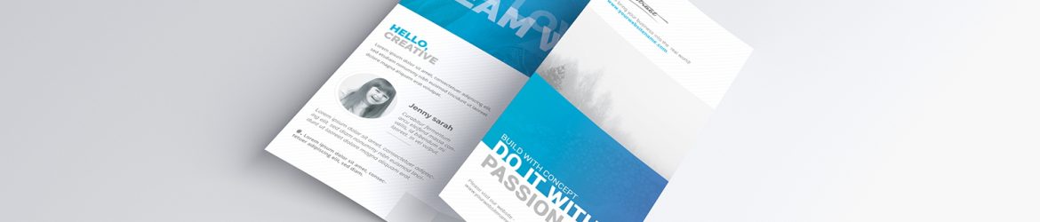 US Letter Trifold Brochure Mockup
