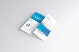 US Letter Trifold Brochure Mockup