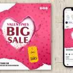 Valentines Day Big Sale Instagram Promotion Post Design Free PSD