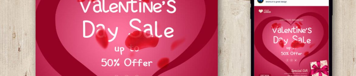 Valentines Day Special Offer Sale Post Design Free PSD file
