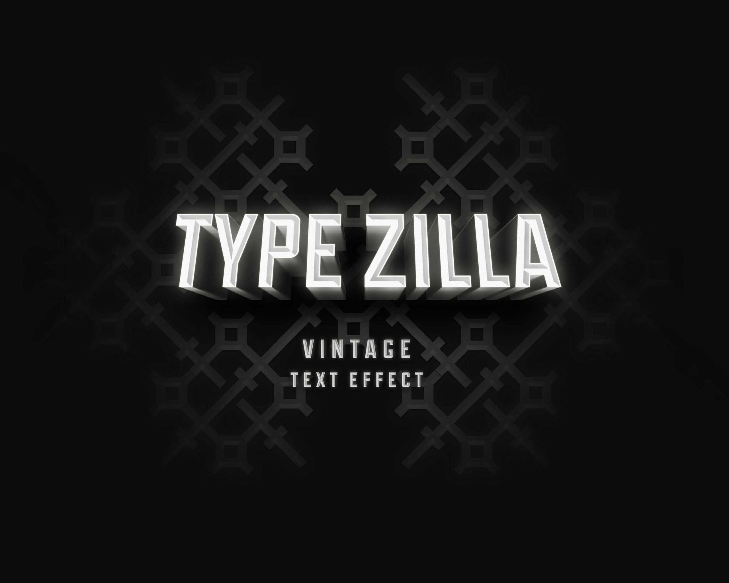 Vintage 3D Type Zilla Free Text Effect PSD