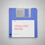 Vintage Disk Mockup - Free PSD Download Vintage Disk Mockup