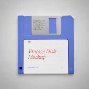 Vintage Disk Mockup