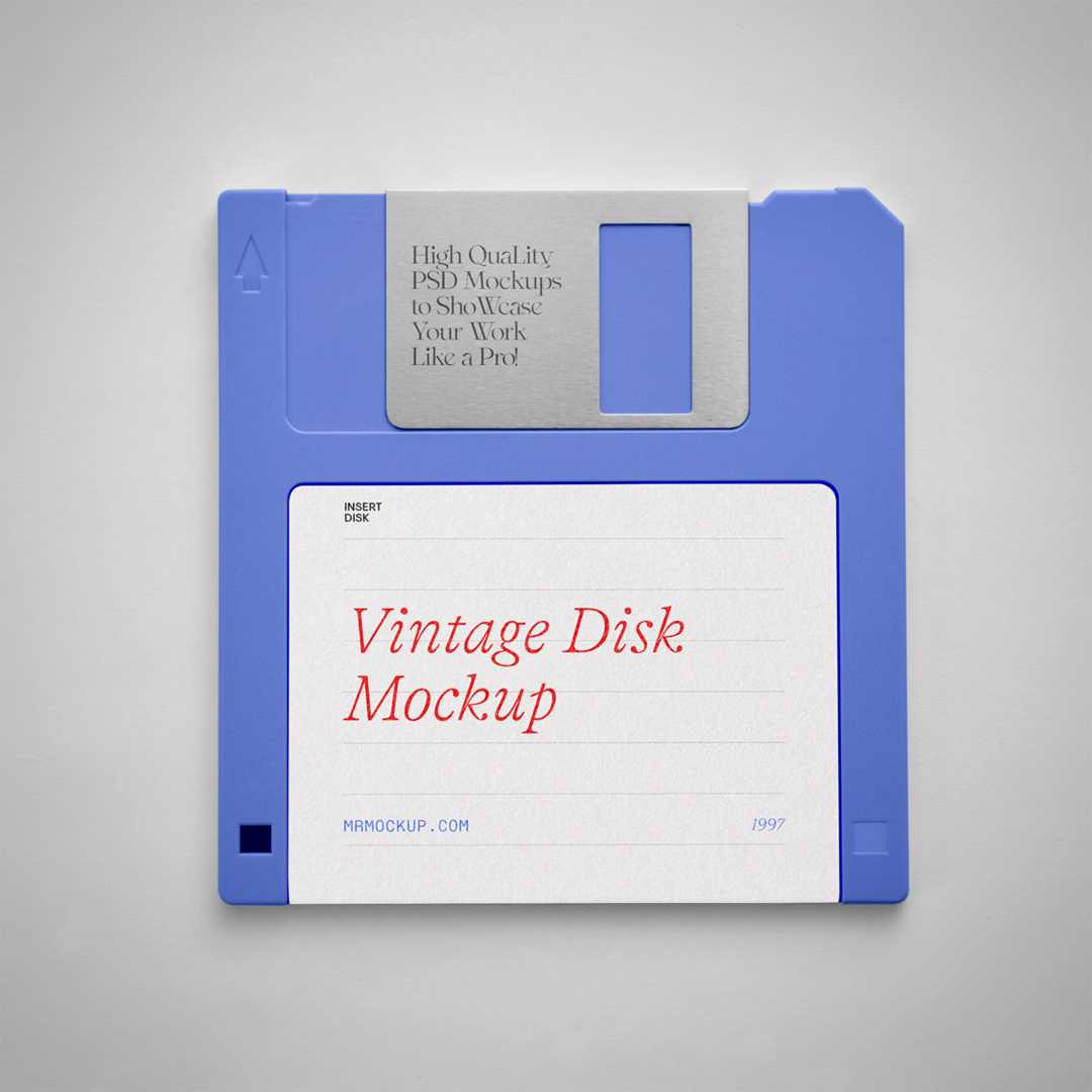 Vintage Disk Mockup