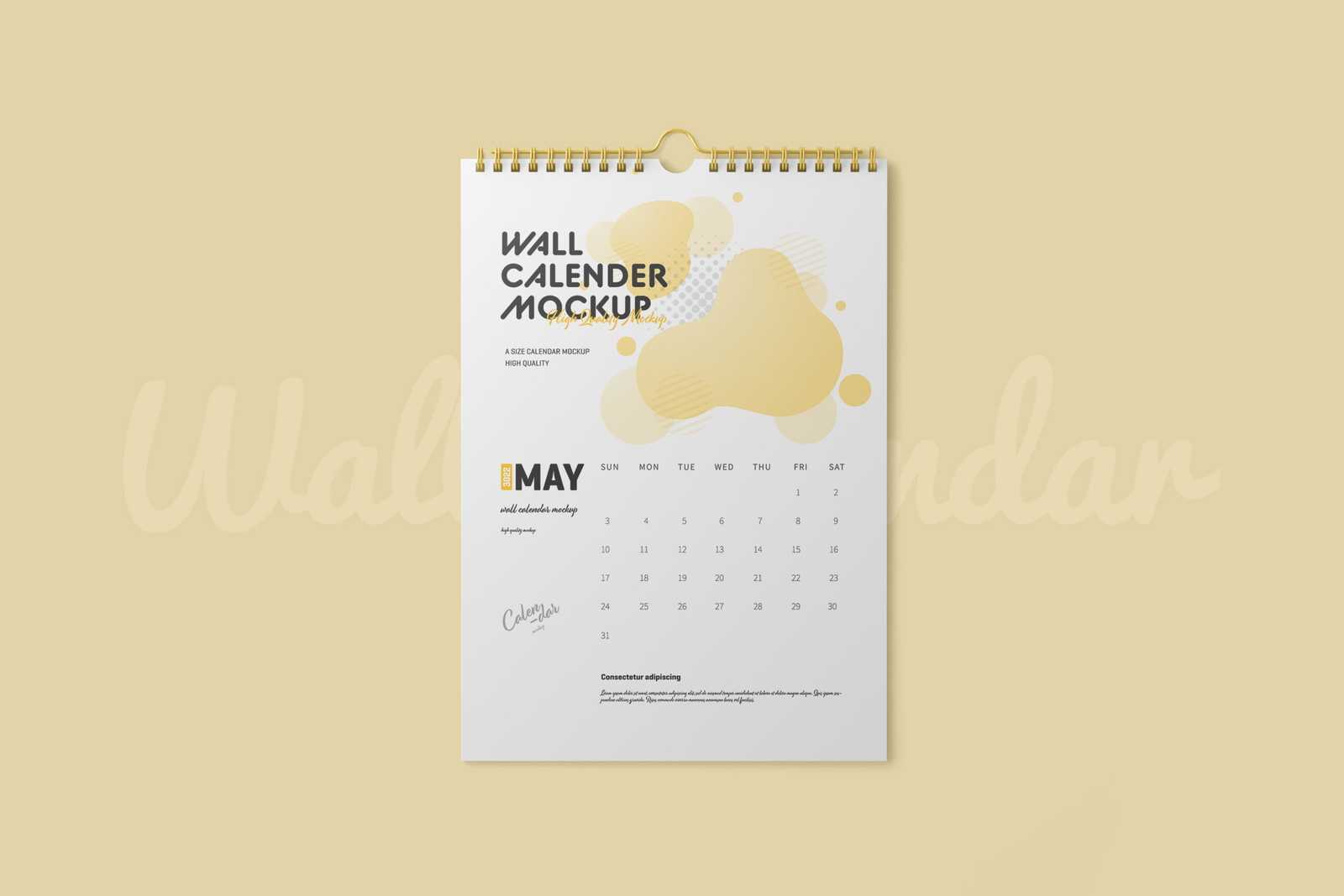 Wall Calendar Mockup