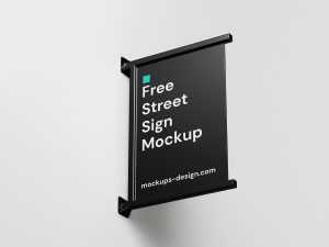 Wall Mounted Iron Metal Logo Sign Mockups 3 Free PSD files