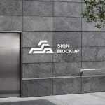 Wall Sign Logo Mockup PSD - Free PSD Mockups | PsFiles