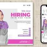 We are Hiring Job Vacancy Social Media Banner or Instagram Post Template Design