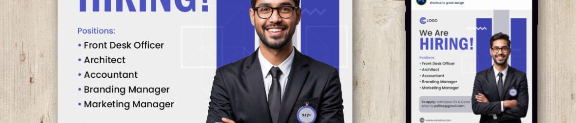 We Are Hiring Social Media Post PSD – Free Download for Job Vacancy Announcements