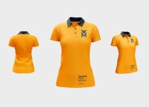 Women’s Free Polo Shirt Mockups PSD in 3 Different Angles