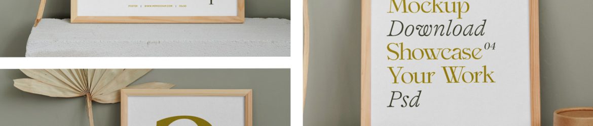 Wood Frame on Brick Mockup
