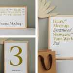 Wood Frame on Brick Mockup