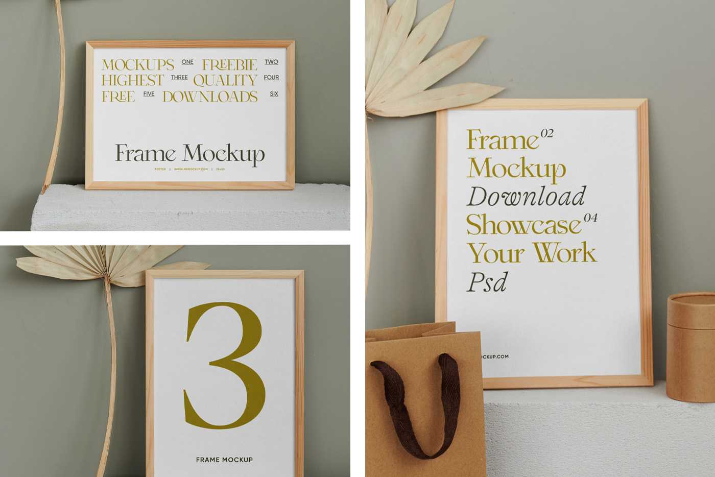 Wood Frame on Brick Mockup